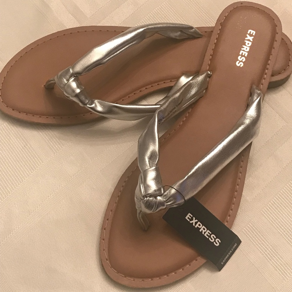 Women’s Silver Express Sandals Size 10 *New w/tags
